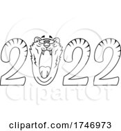 Poster, Art Print Of Black And White Year 2022 Tiger Numbers