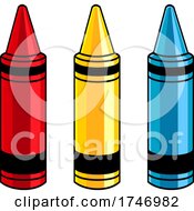 Poster, Art Print Of Red Yellow And Blue Crayons