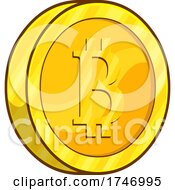 Poster, Art Print Of Golden Bitcoin