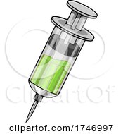 Poster, Art Print Of Syringe With Green