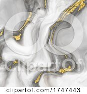 Poster, Art Print Of Marble Texture With Gold Details