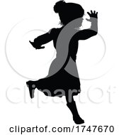Silhouette Kid Child In Winter Christmas Clothing