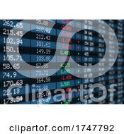 Poster, Art Print Of Stock Exchange Board With Market Index