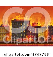 Poster, Art Print Of City On Fire