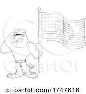 Bald Eagle Soldier With An American Flag