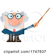 Poster, Art Print Of Science Professor Albert Einstein Character Holding A Pointer Stick