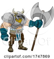 Poster, Art Print Of Viking Warrior Barbarian Gladiator Cartoon Man