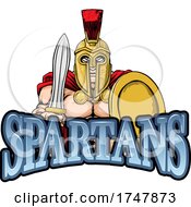 A Spartan Warrior Sports Mascot by AtStockIllustration