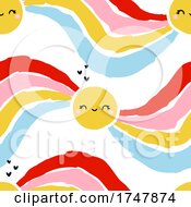 Poster, Art Print Of Sun And Rainbow Pattern