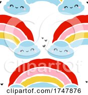 Poster, Art Print Of Cloud And Rainbow Pattern
