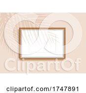 Poster, Art Print Of Blank Picture Frame With Leave Shadow Overlay