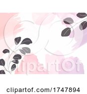 Hand Painted Watercolour Background With Floral Design