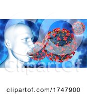Poster, Art Print Of 3d Patient With Covid Cells