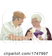 Poster, Art Print Of Senior Couple Being Sweet