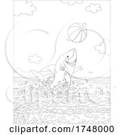 Poster, Art Print Of Shark Playing With A Beach Ball