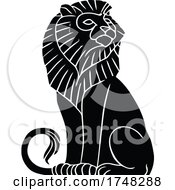 Poster, Art Print Of Majestic Black And White Lion