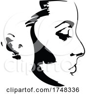 Poster, Art Print Of Profiled Womans Face