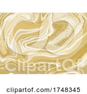 Poster, Art Print Of Abstract Marble Background With Glittery Gold Elements