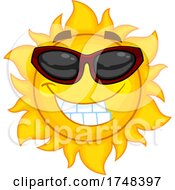 Poster, Art Print Of Summer Sun Character Wearing Shades