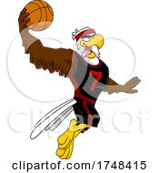 Poster, Art Print Of Bald Eagle Mascot Dunking A Basketball