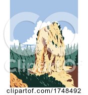 Poster, Art Print Of Sugar Loaf Located In Mackinac Island Within Mackinac National Park In Michigan That Existed From 1875 To 1895 Wpa Poster Art