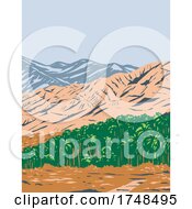 Poster, Art Print Of San Bernardino Mountains Mojave Desert And Northwestern Colorado Desert Within Sand To Snow National Monument California United States Wpa Poster Art