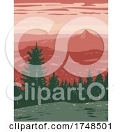 Siskiyou Mountains Located In Cascade Siskiyou National Monument In Southwestern Oregon United States WPA Poster Art