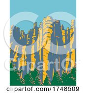 Poster, Art Print Of Hoodoos In The Chiricahua Mountains Located In Chiricahua National Monument In Arizona United States Wpa Poster Art