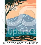 Poster, Art Print Of The Peak Of Mount Tamalpais Or Mount Tam Located Within Mt Tamalpais State Park In Marin County California United States Of America Wpa Poster Art