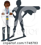 Young Medical Doctor Super Hero Cartoon Mascot