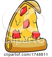 Cartoon Pizza Slice by Hit Toon