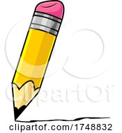 Poster, Art Print Of Cartoon Writing Pencil