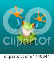 Poster, Art Print Of Leaping Tree Frog