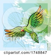 Poster, Art Print Of Parrot Flying Over Foliage