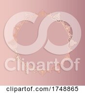 Poster, Art Print Of Decorative Rose Gold Background With Elegant Frame