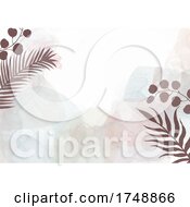 Poster, Art Print Of Decorative Watercolour Hand Painted Background With Floral Design 1806