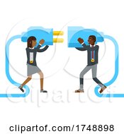 Poster, Art Print Of Connecting Plug Fitting Together Business Concept