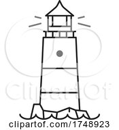 Poster, Art Print Of Lighthouse Black And White
