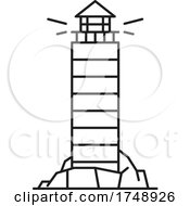 Lighthouse Black And White by Vector Tradition SM