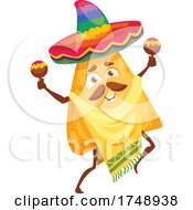 Mexican Tortilla Chip Mascot by Vector Tradition SM
