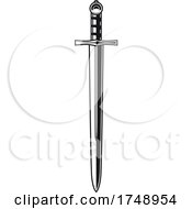 Poster, Art Print Of Sword In Black And White
