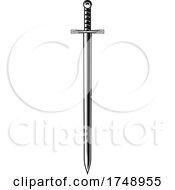 Poster, Art Print Of Sword In Black And White