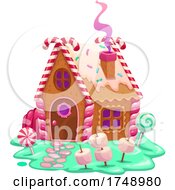 Poster, Art Print Of Gingerbread House With Candy Yard