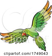 Poster, Art Print Of Flying Parrot