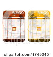 Poster, Art Print Of Blank Bingo Tropical Cards Cut Out