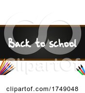 Back To School Blackboard Panel On White