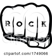 Poster, Art Print Of Fist With Rock Tattoo
