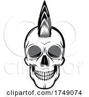 Poster, Art Print Of Skull With A Mohawk