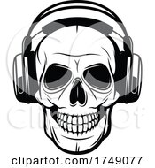 Poster, Art Print Of Skull With Headphones