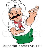 Poster, Art Print Of Cartoon Italian Chef Cook